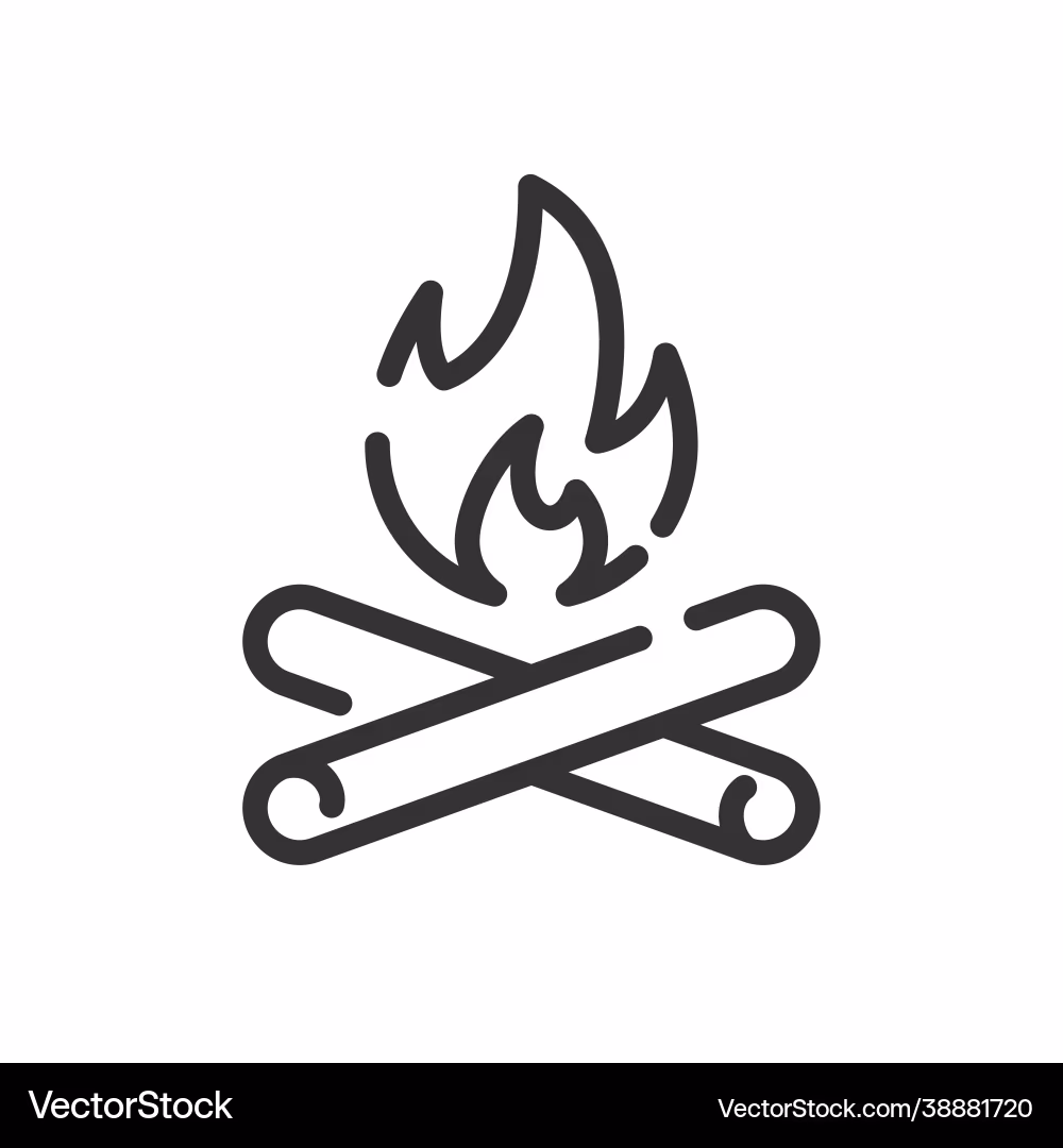 camp fire icon